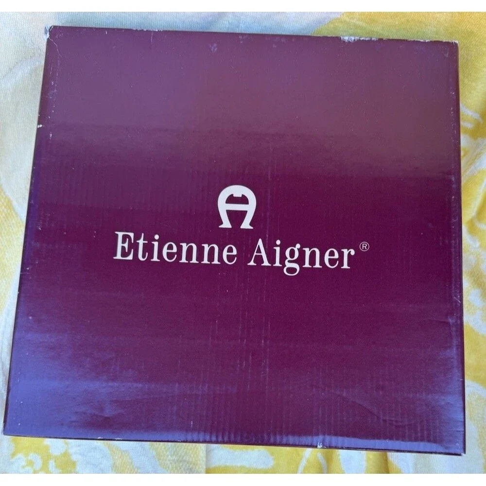 New In Box Etienne Aigner Camel Leather Camera Boots Size 8.5M